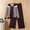 Coffee, variant on Women 2 Piece Winter Casual Knit Matching Set, Striped Tie Neck Long Sleeve Sweater Top Drawstring Elastic Waist Wide Leg Pants Warm Daily Loungewear Tracksuit Khaki Free size(Free Size)