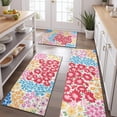 thumbnail image 2 of Vibrant Mixed Pioneer Flower Pattern Kitchen Rugs Sets Of 3,Kitchen Runner Rugs Non Skid Washable,Decorative Kitchen Floor Mats for Kitchen,Sink,Laundry,17"x30"+ 17"x47" + 17"x59", 2 of 6