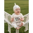 thumbnail image 6 of BemeyourBBs Hello I'm New Here Newborn Baby Boys Come Home Outfit Mallard Duck Embroidery Short Sleeve Romper with Pants Hat Cute Infant Summer Clothes, 6 of 9