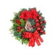 thumbnail image 5 of Corona navideña, decoración navideña, corona de bolas navideñas artificiales para la puerta de entrada (tienda) Rojo 30cmx30cmx8cm, 5 of 9