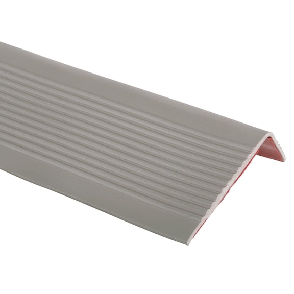 Rubber Stair Nosing, 3.28 ft Non-Slip Self-Adhesive Staircase Step Edge Protector, Waterproof Stair Treads Trim for Outdoor Indoor Floors, Light Gray