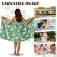 thumbnail image 5 of Yuyamidu Palm Leaves Shower Wrap Towel for Women Frangipani Knee Length Towel Wrap with Pocket Green Towel Body Wrap Tropical Style Bath Towels for Bathroom Shower Towel Size L, 5 of 7
