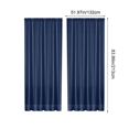 thumbnail image 5 of Sheer Curtains 2 Panels - Light Filtering Privacy Sheers for Living Room/Bedroom, Light Filtering Transparent Semi Sheer Panel Drapes, Per Panel W52 X L84 inches, 5 of 6