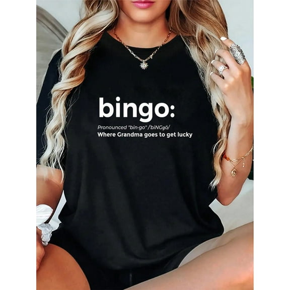 100% Cotton Bingo Shirts For Grandma | Funny Womens Bingo T-Shirt