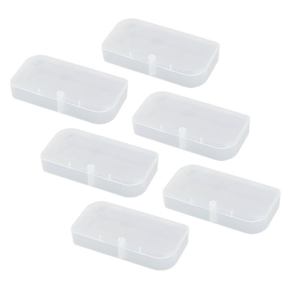 LEORX Plastic Parts Box Transparent PP Material 6Pcs Small Parts Organizer Case