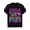 Black, variant on Women's Retro Neon Graphic T-Shirt, Vintage 80s Inspired Rainbow Typography Tee, Colorful Casual Crew Neck Short Sleeve Cotton Summer Top