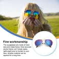 thumbnail image 3 of Qarigey Gafas de sol Novedad de alto rango Diferentes vibrantes Resistentes Ligeras Mano de obra fina Diseño único Gafas redondas Lentes Oro + Verde Qarigey AP008819-02, 3 of 6