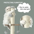 thumbnail image 3 of Poste rascador PAWSFANS para gatos pequeños Con bola de peluche 21 pulgadas, 3 of 5