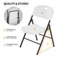 thumbnail image 5 of VTOY Plastic Folding Chairs Foldable Chairs 1-Pack for Home and Office, for Indoor and Outdoor Events-White, 5 of 5