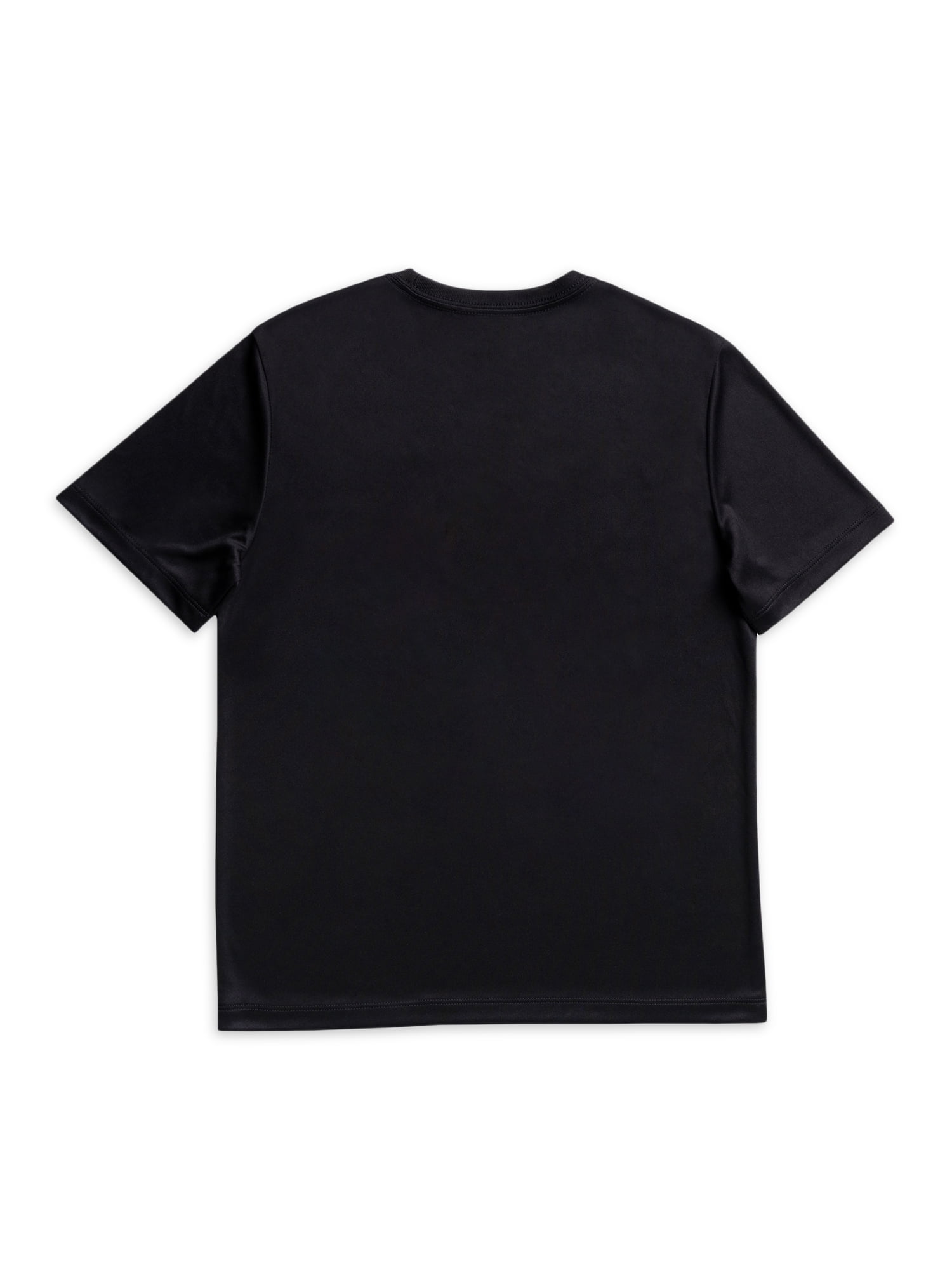 Athletic Works Boys Active Solid and Print Short Sleeve T-Shirts, 3-Pack, Sizes 4-18 & Husky