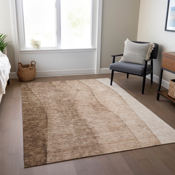 Addison Rugs Chantille Indoor/Outdoor Transitional Ombre Brown Washable Rectangle Rug, 10' x 14'