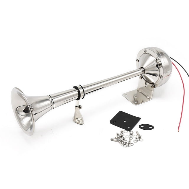 125dB 12V Single Trompeta Barco Marino Aire de 125DB Cuerno de Aire Eléctrico para Bote de Camiones de Automóviles