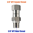 thumbnail image 3 of 3X Pressure Washer Swivel, 3/8 Inch NPT Male Thread Fitting, 4500 PSI, for Pressure Washer (Stainless Steel), 3 of 5