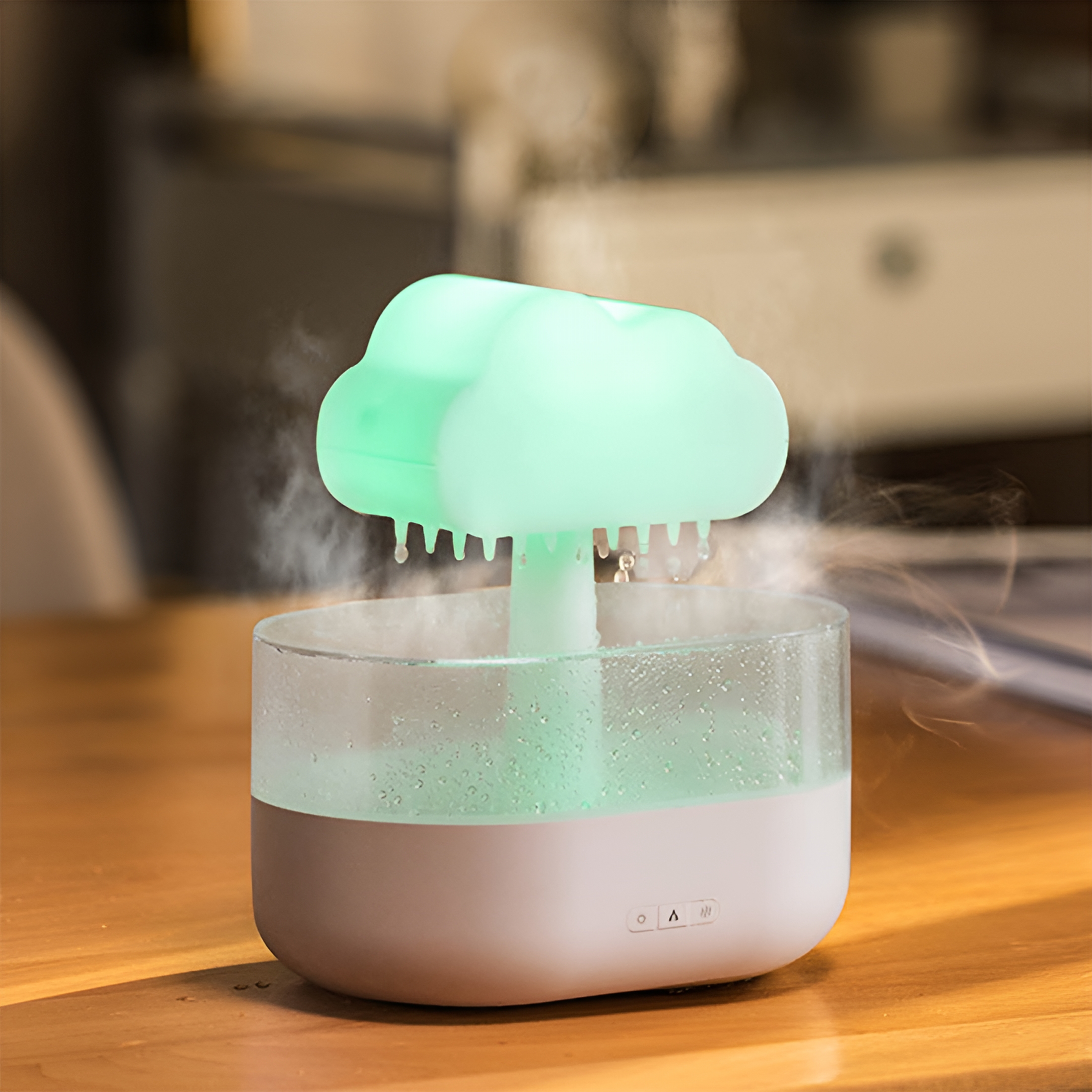 HIBIBUD 2026 New Rain Cloud Humidifier Water Oil Diffuser with 7 Colors Led Lights Raining Cloud Night Light for Sleeping Relaxing Home Office Baby Humidifiers