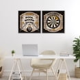 thumbnail image 2 of Stupell Industries Pub Sports Pool & Darts 2 Piece Black Framed Floater Canvas Set design by Conrad Knutsen, 18 x 18, 2 of 9