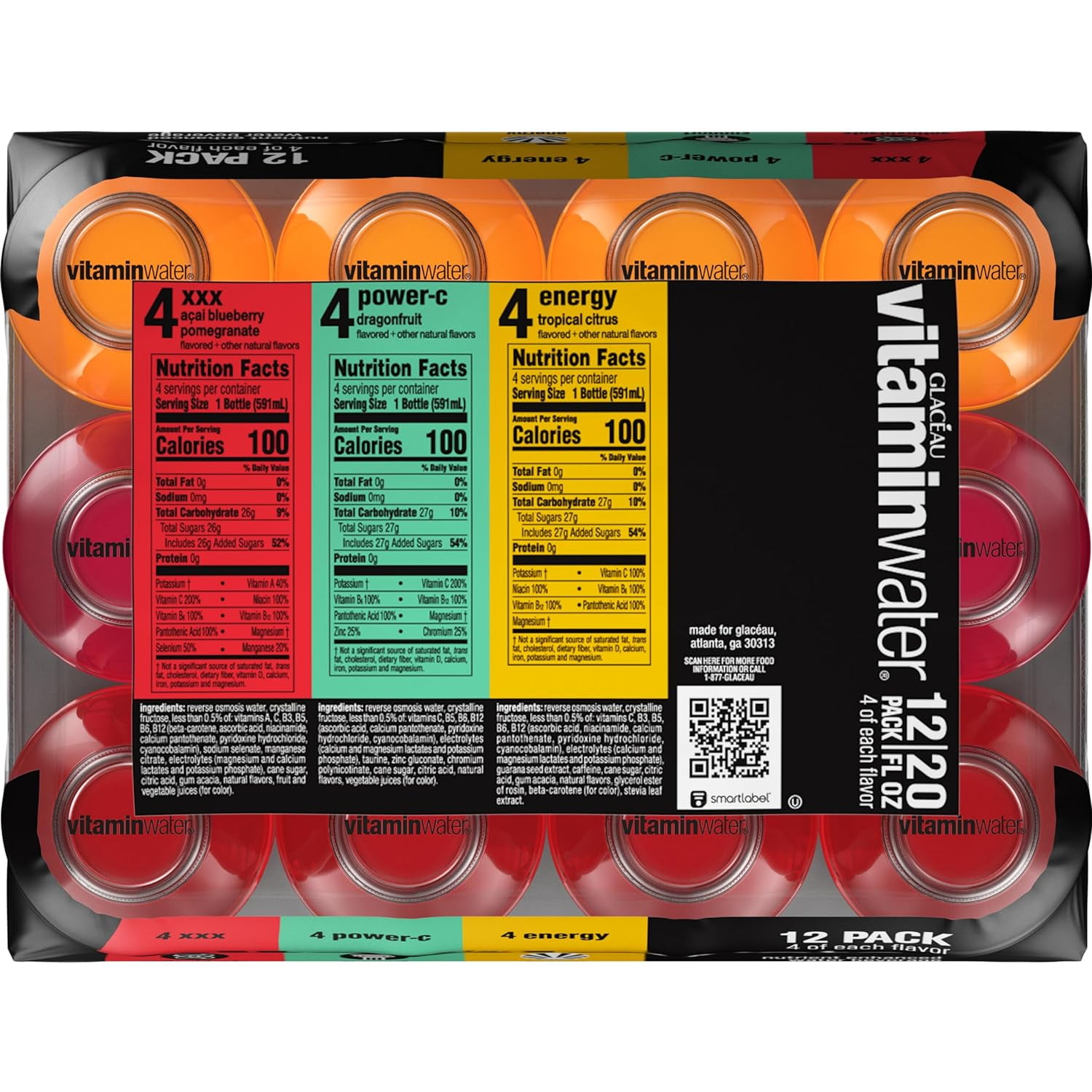 vitaminwater variety pack Bottles, 20 fl oz, 12 Pack