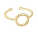 thumbnail image 1 of Anillos chapados en oro de 14 quilates para mujer - Anillo circular Karma de oro - Anillos apilables, 1 of 5