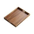 thumbnail image 2 of Wooden Tea Tray | Dry Tea Tray for Cup Storage | Multi-Functional Candy & Fruit Serving Tray | 40x30x2cm Brown Wooden Storage Tray, 2 of 6