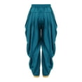 thumbnail image 3 of Nyeemya Kids Boys Casual Baggy Pants Satin Dhoti Trousers Carnival Theme Party Dance Pants Dark Blue 8, 3 of 4