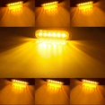 thumbnail image 4 of 1x Truck 12V 24V 6smd LED Strobe Warning Light Strobe Grille Flashing Lightbar Car Beacon Lamp Amber Yellow White Traffic Light, 4 of 5