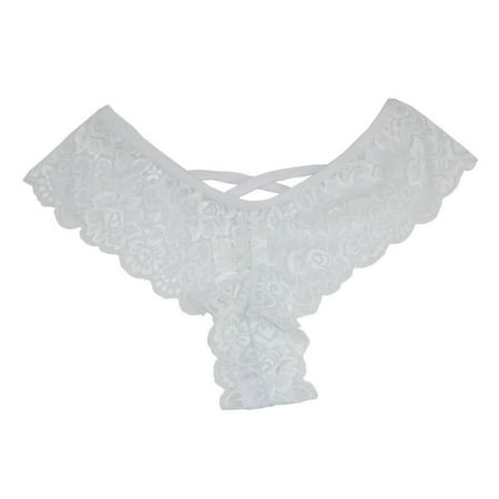 

Women s Cotton Bikini Brief Underwear 4PC Sexy Women Lace Flowers Low Waist Underwear Panties G-string Lingerie Thongs【Multipacks】
