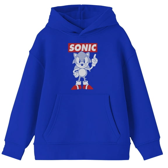 Sonic the Hedgehog Classic Character Youth Royal Blue Hoodie - M