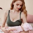 thumbnail image 1 of Munlar Nursing Bras,Womens Breastfeeding Bra,Ladies Traceless Comfortable Breathable No Steel Ring Front Buckle Breastfeeding Bra Woman Underwear, 1 of 9