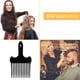 thumbnail image 5 of Peine con horquilla para el cabello, inserto de plástico negro, peine afro antideslizante, peine para levantar el cabello, peine de engranaje alto y bajo, peluquería., 5 of 5
