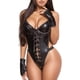 thumbnail image 1 of Gibobby Lencería sexy para mujer Bodydoll Lencería Patchwork Cuero Tentación Ropa interior Vendaje Sexy Estampado íntimos(Negro M), 1 of 5