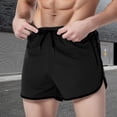 thumbnail image 3 of PEASKJP Casual Shorts for Men Men's Core Performance Shorts, Knee-Length Training Shorts (Black,L), 3 of 4