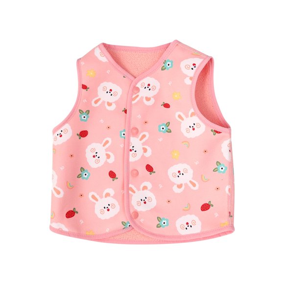 Toddler Vest, Two Sided Fleece Winter Vest with Hood for Baby Boys and Girls, Warm Reversible Puffer Sleeveless Jacket