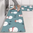 thumbnail image 2 of Kitchen Rugs Sets Of 2,Blue Christmas Snowman Pattern Anti Fatigue Kitchen Mat Rugs Non Slip Washable,Decorative Kitchen Floor Mats for Kitchen,Sink,Laundry,17"X47", 2 of 5