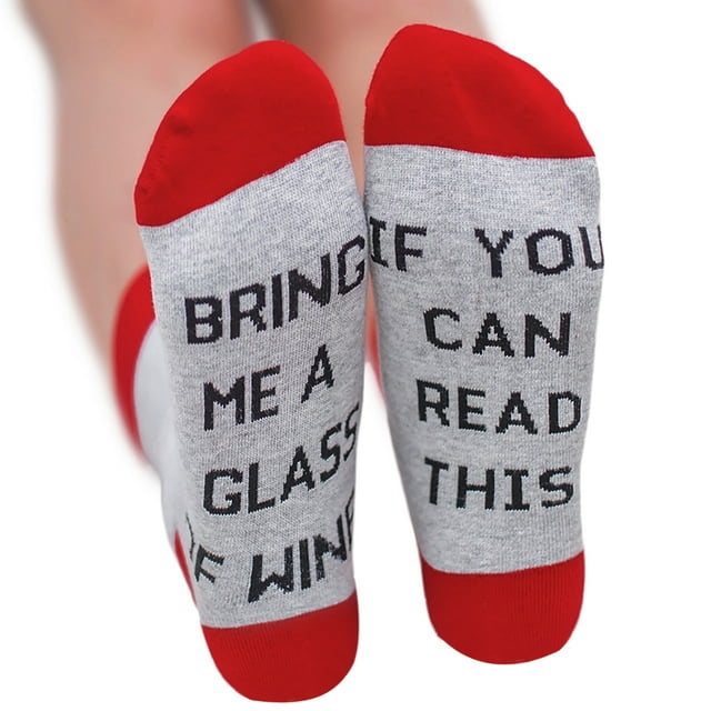Coofit Unisex Crew Socks Embroidered Letters Breathable Cotton Socks Tube Socks Winter Warm Socks