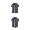 thumbnail image 4 of Sonducket Camisa de poliéster para hombre, cuello vuelto de repuesto, lavable, reutilizable, elegante, Vintage, informal, Top, ropa M METRO 2Conjunto, 4 of 6