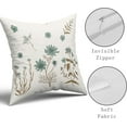 thumbnail image 4 of Brown Mint Green Floral Pillow Covers 20x20 Set of 2 Cute Botanical Print Vintage FlowerLeave Decorative Throw Pillows Fall Seasonal Pillowcase Cotton Square Cushion Cover Decor, 4 of 6
