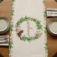 thumbnail image 5 of Table Runners 72 Inches Long Dress Scarves, Spring Botanical Farmhouse Kitchen/Dining Table Runner, Coffee Tablerunners, Garden Birds Floral Leaves Rustic Burlap 18x72 Inch, 5 of 9