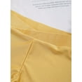 thumbnail image 6 of Raenseen Kids Girls V-Front Waistband Shorts Breathable Stretchy Bike Shorts Sports Ballet Dance Yellow 8, 6 of 9