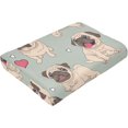 thumbnail image 6 of Cute Pug Blanket Flannel Fleece Throw Blanket Kawaii Stuff for Bed Couch Sofa Chair 80"X60", 6 of 6
