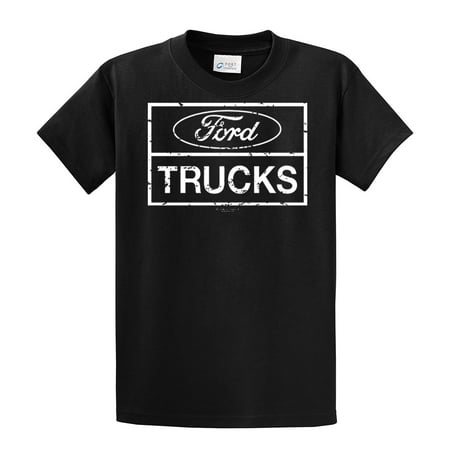 Ford Trucks Classic Square Logo Adlt T-Shirt (Best Paint For T Shirts)