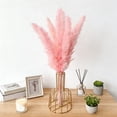 thumbnail image 6 of 8pcs Pink Pampas Grass Dried Flower Bouquet - Boho Floral Sprigs with Vase, Natural Dried Decor, Durable Home Table Accent for Wedding, Farm Party & Spring Rustic Arrangement, 6 of 6
