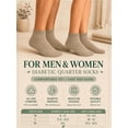 thumbnail image 3 of Comfello Circulatory Diabetic Ankle Socks for Men & Women – 6-Pack – Non-Binding, Extra Wide Moisture Wicking Cotton Socks, 3 of 7