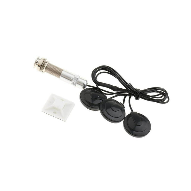 facefd Multi-function Acoustic Guitar Pickup 1/4'' Endpin Guitar Pickup 1/4inch Endpin Jack 3 Transducer Pickup