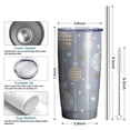 thumbnail image 6 of 20oz Insulated Tumbler Travel Coffee Tumbler with Lid Cup Holder Friendly Travel Coffee Mug Stainless Steel Thermos, 20 Oz Tumbler, Reusable Insulated Coffee Mug with Lid ( Christmas Snowflake ), 6 of 7
