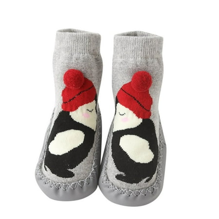 

JDEFEG Shoe Size 3 Cute Children Toddler Shoes Autumn and Winter Boys and Girls Floor Socks Shoes Flat Bottom Non Slip Warm Color Block Cartoon Penguin Pattern Kids Shoes Toddler Girls F 14