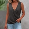 thumbnail image 6 of XuJwPNcy Womens Cotton Linen Tank Tops Lightweight V Neck Pleated T Shirts Basic Sleeveless Summer Tees for Beach Vacation, 6 of 7