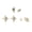 Gold, variant on 3 Pairs Sterling Silver Stud Earrings Set – Star, Moon, Planet and Sparkling CZ Studs, Dainty Minimalist Multi-Style Earrings for Women, Silver