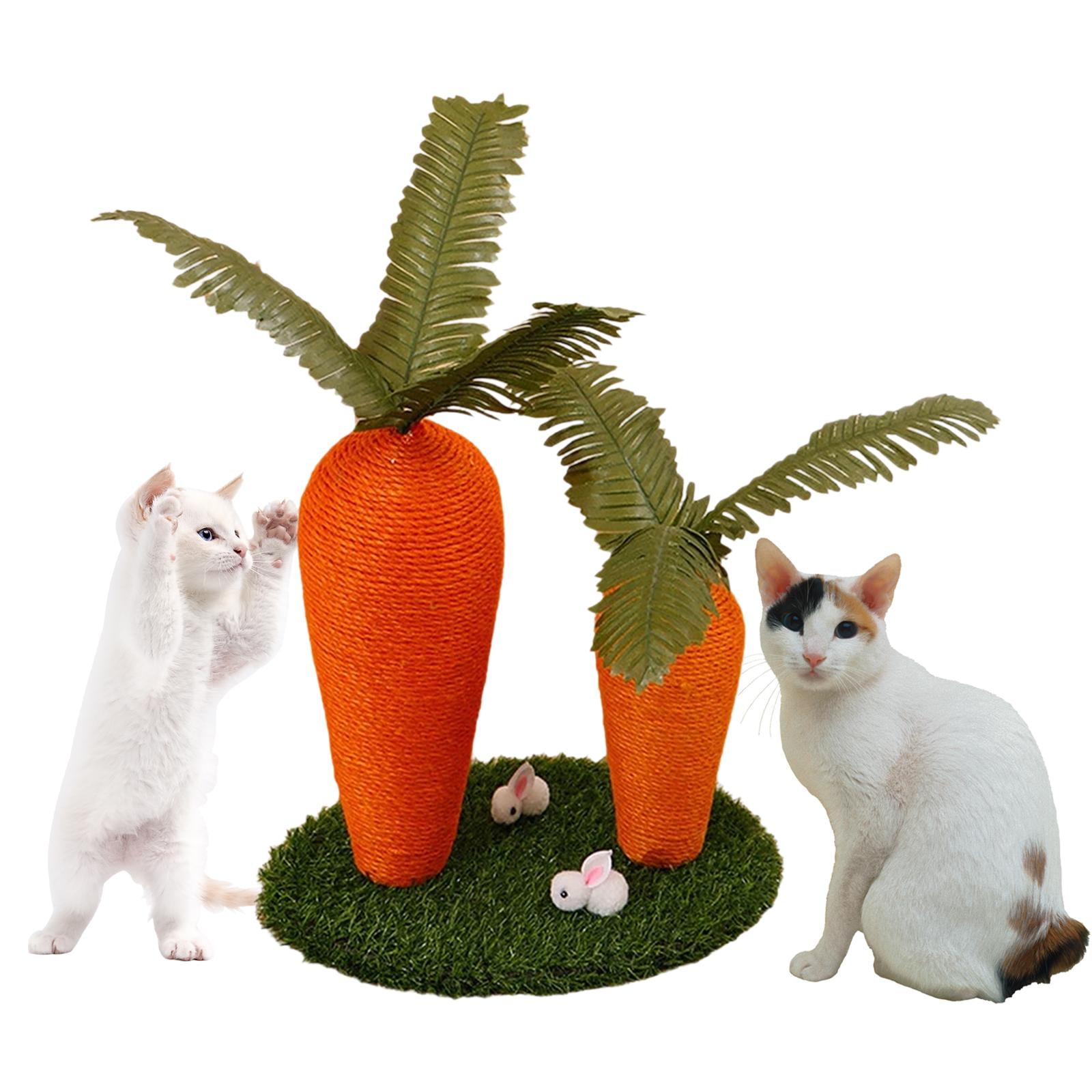 Bvdfgk Carrot-shaped cat scratcher, interactive pet toy, funny carrot-shaped scratching 2 Carrot 40x30x40cm