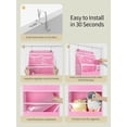 thumbnail image 5 of JL  5 Tier Over the Door Organizer, Swing-proof Door Organizer Hanging with Clear PVC Windows, Behind the Door Storage for Bedroom Nursery Closet Laundry Pantry Bathroom, Bubblegum Pink, 5 of 9