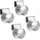 thumbnail image 1 of Set Of 4 Glass Door Handles, Stainless Steel, No Drilling, Fits 5-8mm Doors - CHUNC, 1 of 3