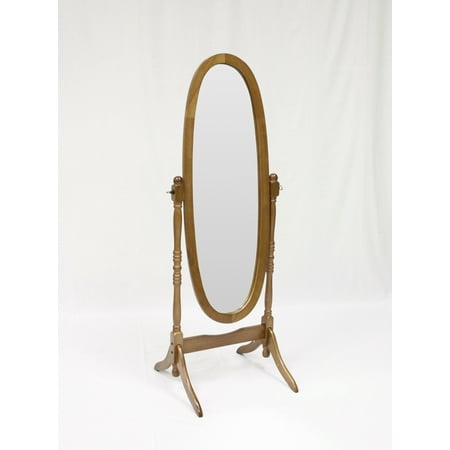 Oak Finish Cheval Mirror